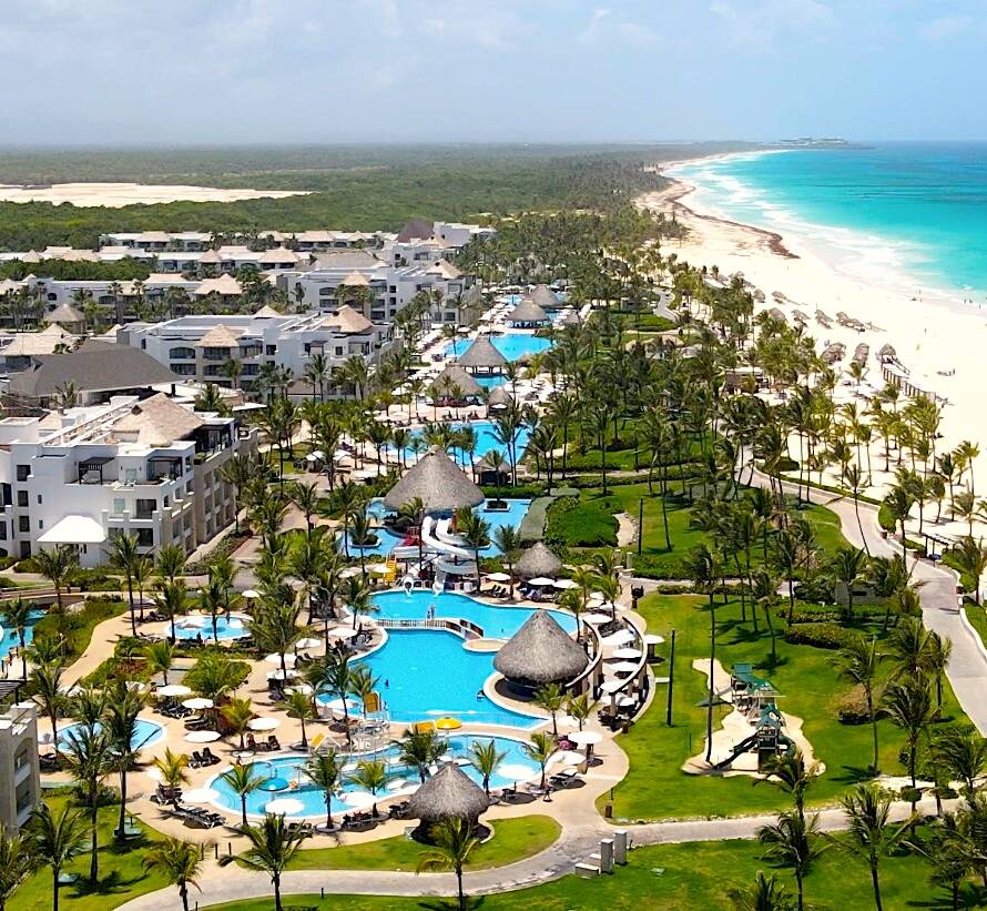 drone shot over Riu Republica
