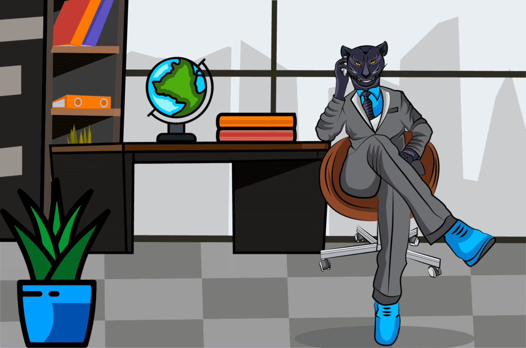 credit panther in the office